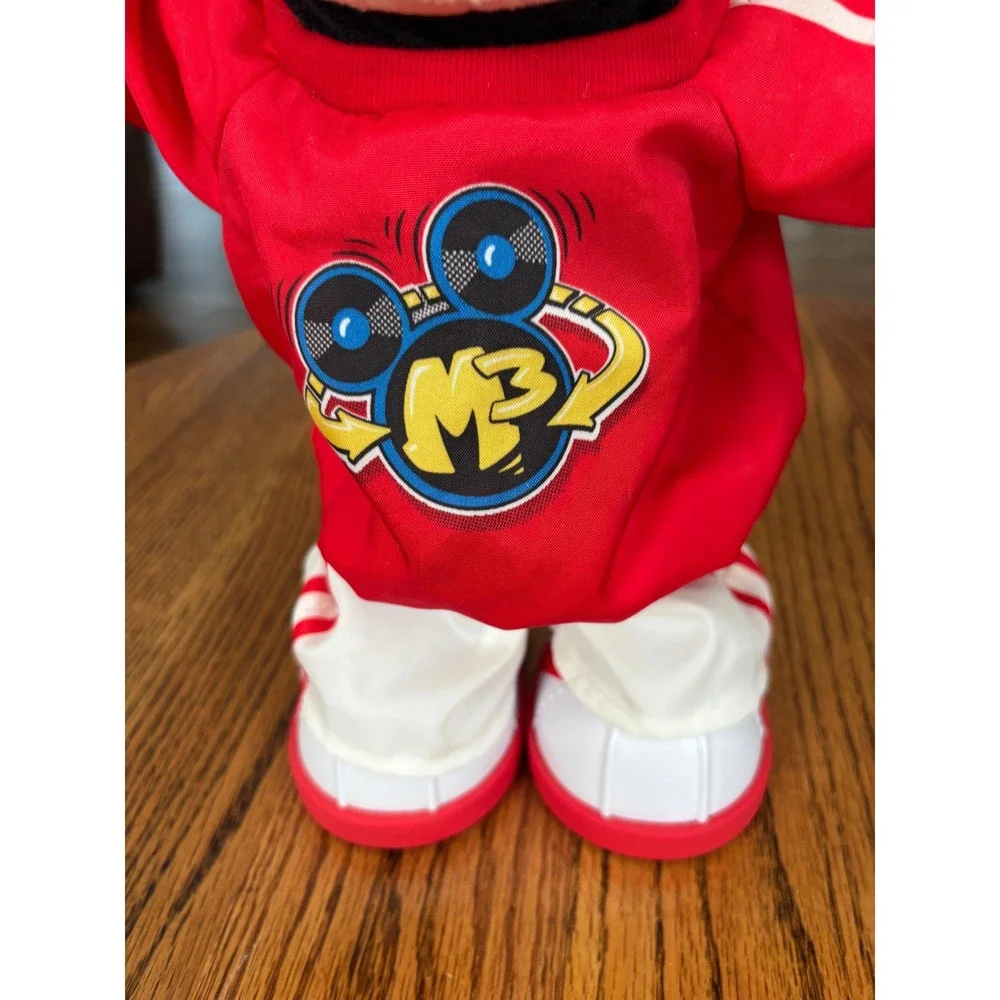 Disney Mickey Mouse M3 Hip Hop Dancer Plush Animated Red Tracksuit Toy